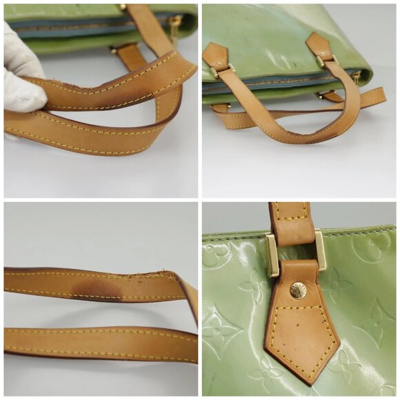 LOUIS VUITTON Monogram Vernis Houston Hand Bag Baby Blue M91005 LV Auth 98882 - Picture 16 of 16